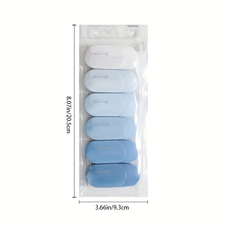 6pcs Gradient Correction Strip Japanese Mori Series Mute Large Capacity Statione