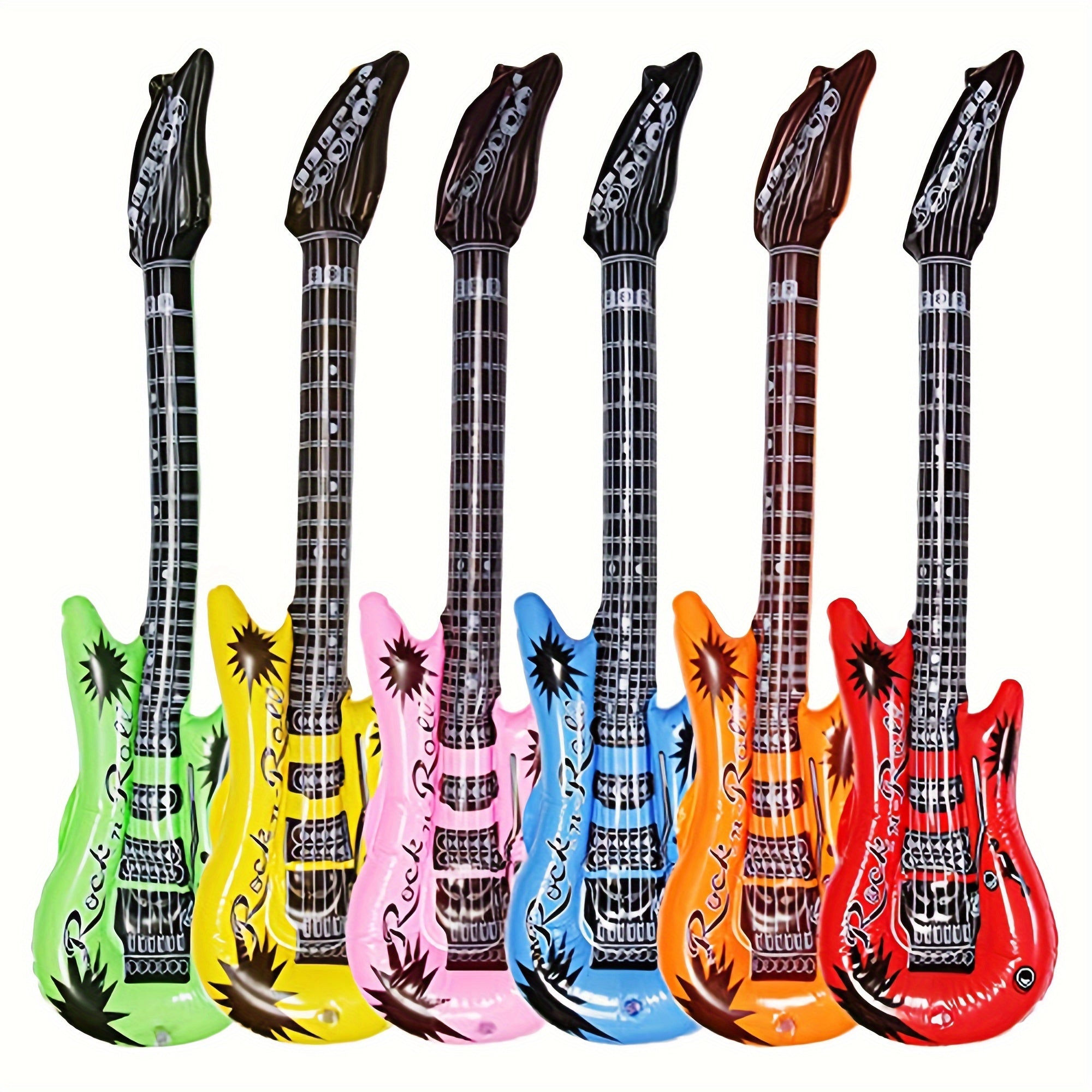 6pcs Inflatable Guitar Float for Pool Party Beach Swimming Toys