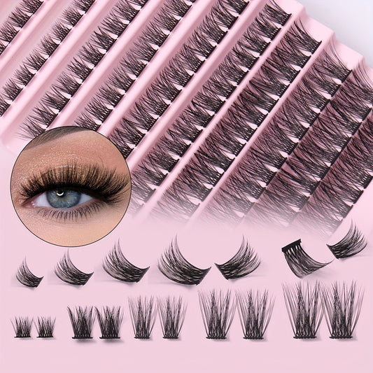 140 pcs Fluffy Lash Clusters 6-14MM D Curl Eyelash Extensions