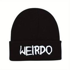 3D Letter Weirdo Beanie Hip Hop Hat Street Windproof Knitted Hat