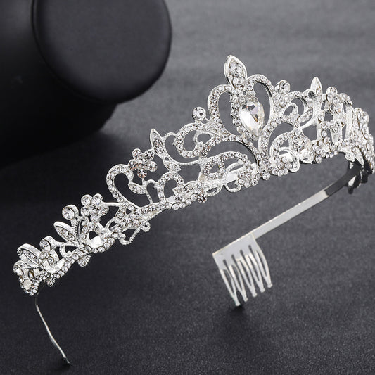 Crystal Tiara for Women Rhinestone Crown for Weddings Birthdays Quinceanera