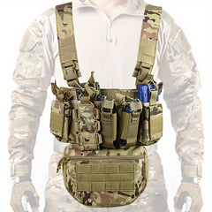 Lightweight Training Vest Chest Rig with Drop Pouch