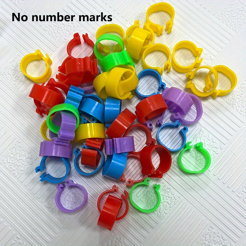 100pcs Poultry Foot Rings for Chicken Duck Geese Pigeon Marking