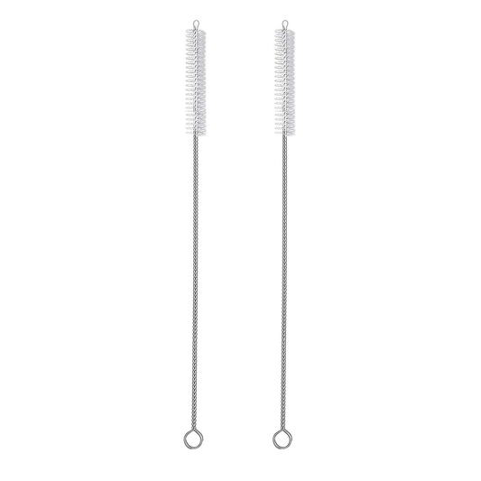 2pcs Stainless Steel Straw Cleaning Brushes for Glass Silicone Straws
