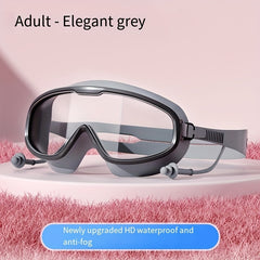 Waterproof Anti-fog HD Swimming Goggles for Men and Women - Large Frame