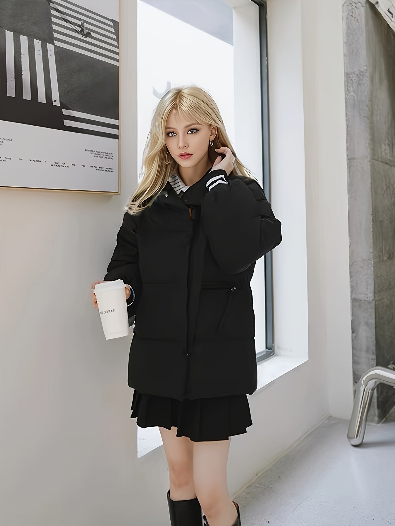 Warm Puffer Jacket for Women - Outdoor Winter Coat