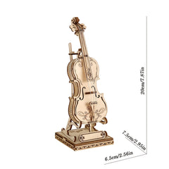 DIY Wooden Puzzle Violin 3D Game Puzzle Creative Toy Musical Instrument