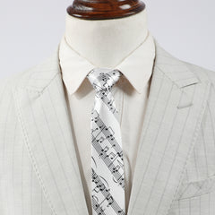1pc Men's Music Note Necktie Clothing Accessories