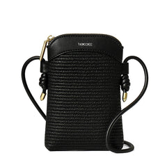 Straw Zipper Crossbody Bag All Match Shoulder Coin Purse