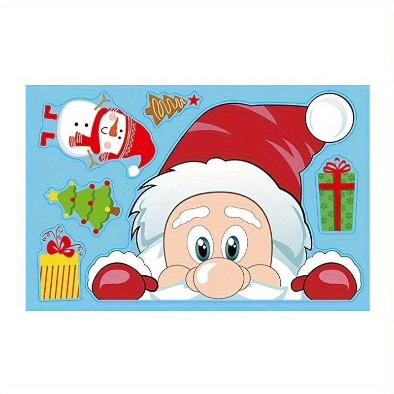Christmas Decorations Snowflake Stickers Santa Claus Elk Stickers