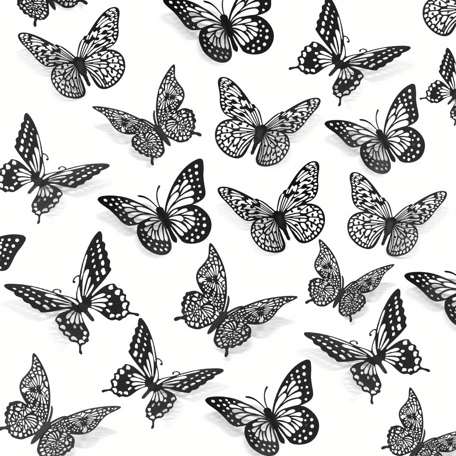 48pcs 3D Butterfly Wall Decor for Birthday Party Cake Decorations