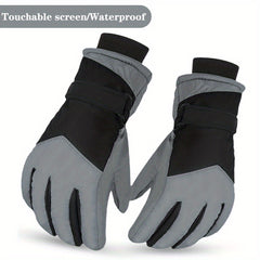 Waterproof Touch Screen Winter Snow Gloves - Cold Weather Skiing & Snowboarding
