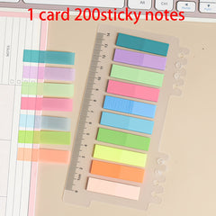 200 Sheets PET Sticky Notes Index Stickers Note Stickers Label Paper Instruction