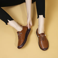 Women's Lace Up Low Round Toe Non slip Soft Sole Outdoor Shoes