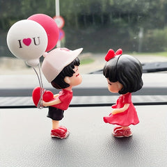 2pcs Couple Ornaments Red Kiss Toy A Pair