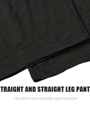 Women's Plus Solid Elastic High Rise Loose Fit Trousers