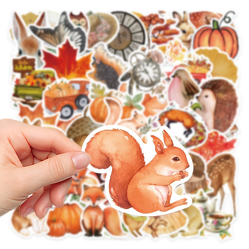 50pcs Autumn Forest Phone Case Graffiti Stickers Waterproof DIY Decoration