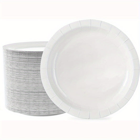 20 Pcs Disposable Paper Plates Golden Soak Proof Paper Plates Cut Proof Dinner P