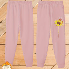  Casual Pants Women's Plus Letter & Floral Print Harem Trousers