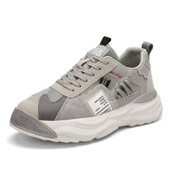 Men's Patchwork Lace up Sneakers Athletic Shoes