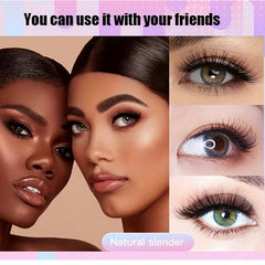 Lash Extension Kit 20 Pairs Natural Look False Eyelashes Applicator Adhesive