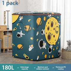 Cartoon Astronaut Quilt Clothes Organizer Dustproof Storage Bag