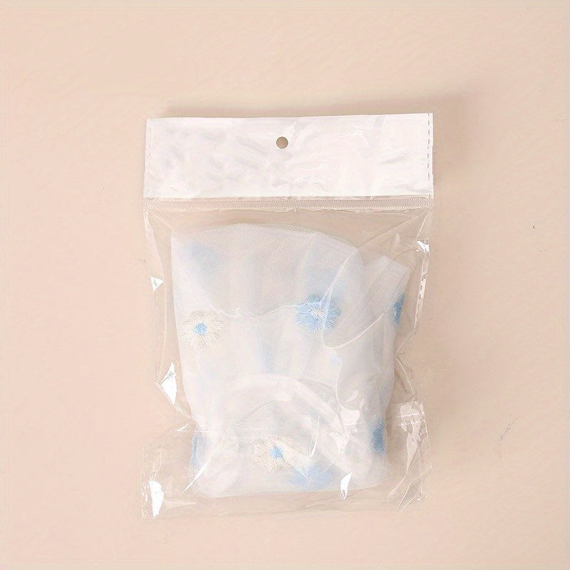 Waterproof Daisy Print Shower Cap 2-Layer Reusable Soft Bath Cap