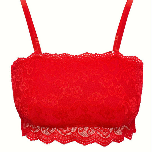  Lace Square Neck Solid Bralette