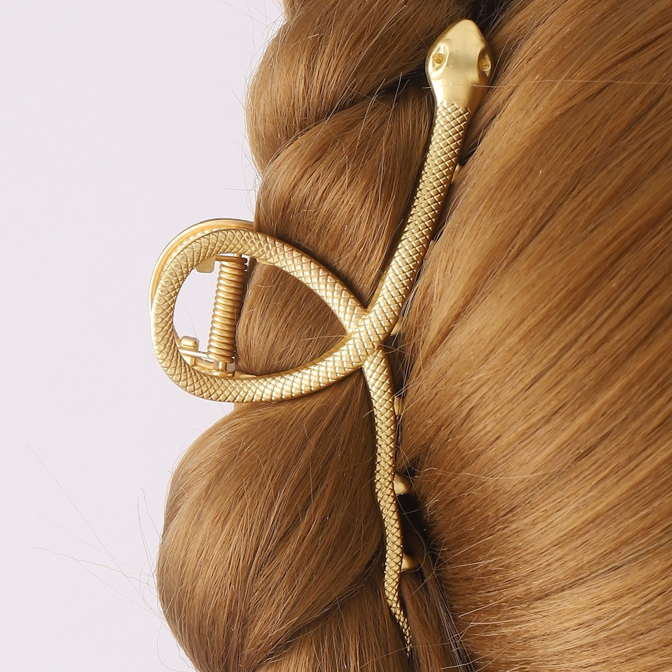 Vintage Snake Hair Claw Clip French Twist Metallic Clamp Clip Hair Accessories