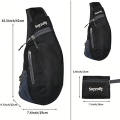 Sling Bag Crossbody Backpack Chest Daypack Small Foldable Rope Triangle Bags