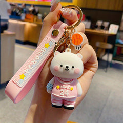 Doll Jersey Bear No 24 Keychain For Girls