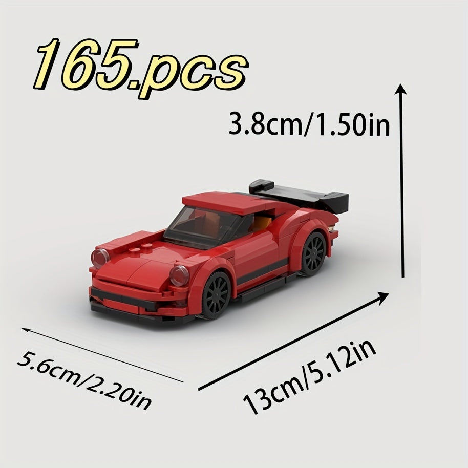 165pcs Classic Red Sports Car Building Blocks Set Educational Model Toy
