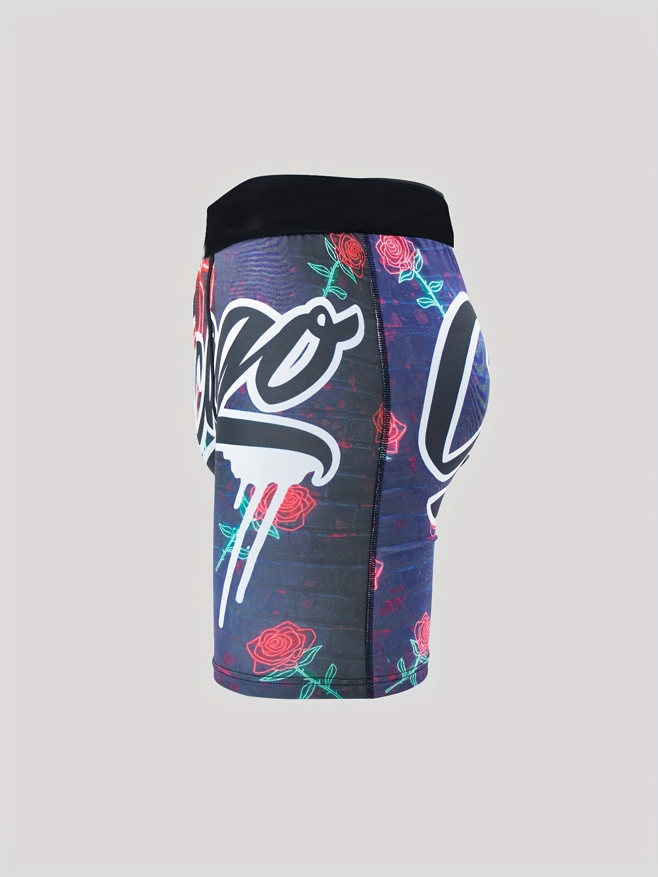 Men's High Stretch Rose Boxer Shorts Breathable Underwear