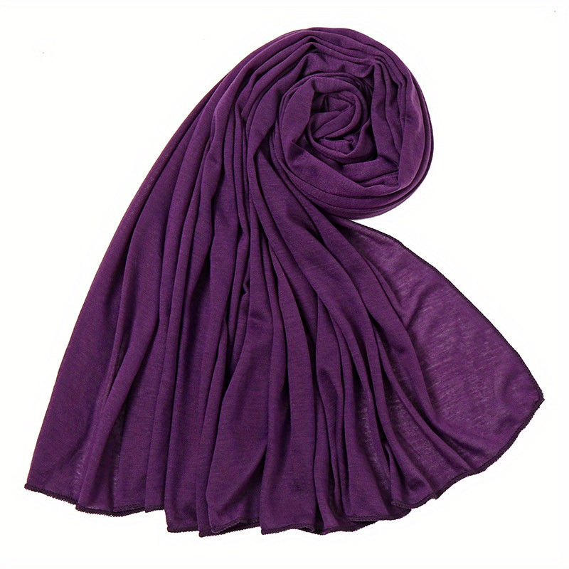Boho Pleated Head Wrap Turban Cap Solid Headscarf Classic Ramadan Hijab Bonnet