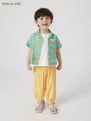 Girls Elastic Summer Cotton Trousers, Assorted Colors Kids Cuff Pants