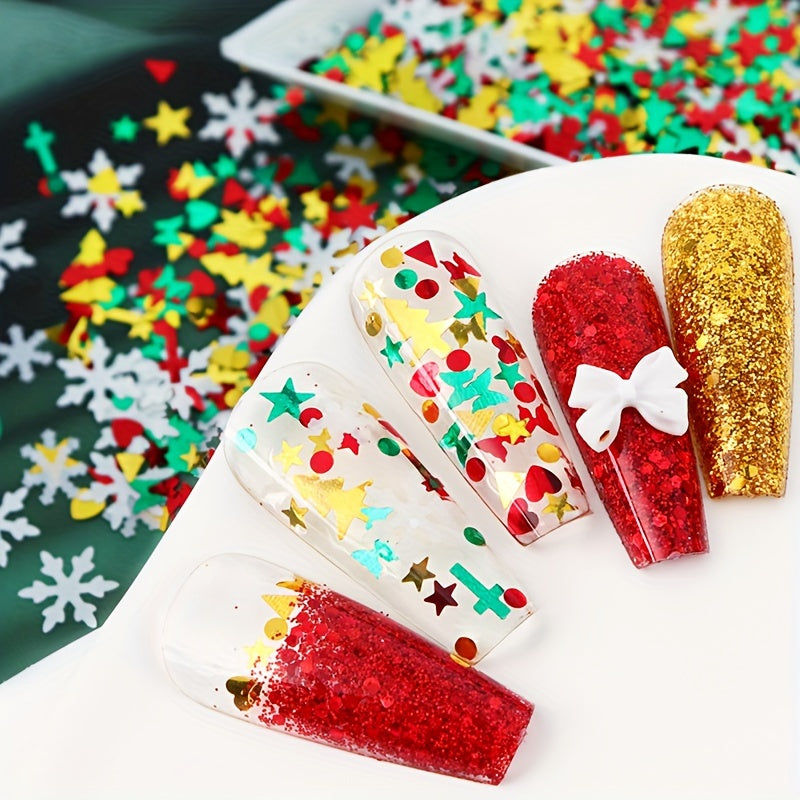 Festive Snowflake Sequin Sprinkles Mix