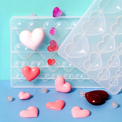 Heart Patch Resin Mold Love Pendant Epoxy Silicone DIY Craft Jewelry Making