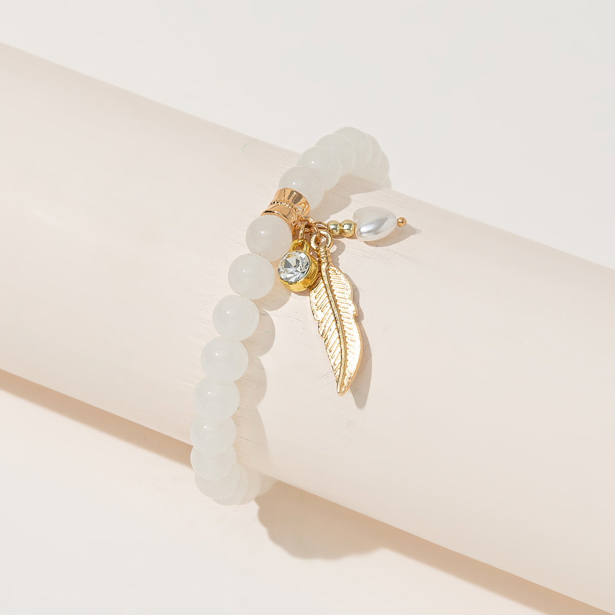 Jade Crystal Beaded Bracelet for Women