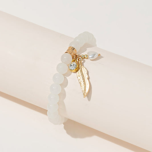 Jade Crystal Beaded Bracelet for Women