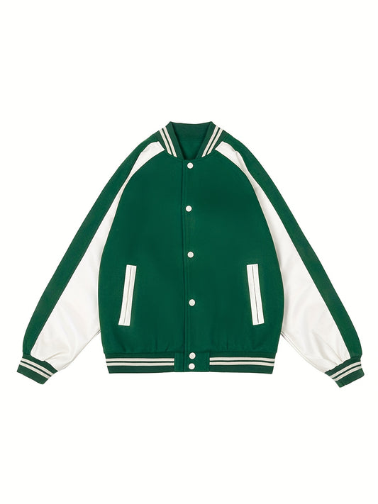 Casual Embroidery Varsity Jacket Men's Cotton Jacket Spring Fall