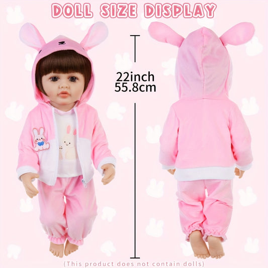 Pink Rabbit Suit Doll Clothes for 22" Doll - Holiday Gift for Kids
