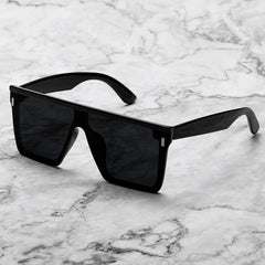 Men's Oversized Flat Frame Square Sunglasses