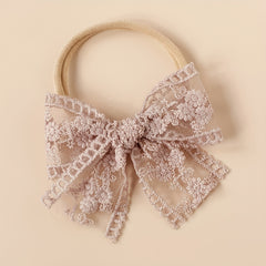6pcs Baby Headbands Lace Bowknot Hairbands Hair Accessories For Baby Girls