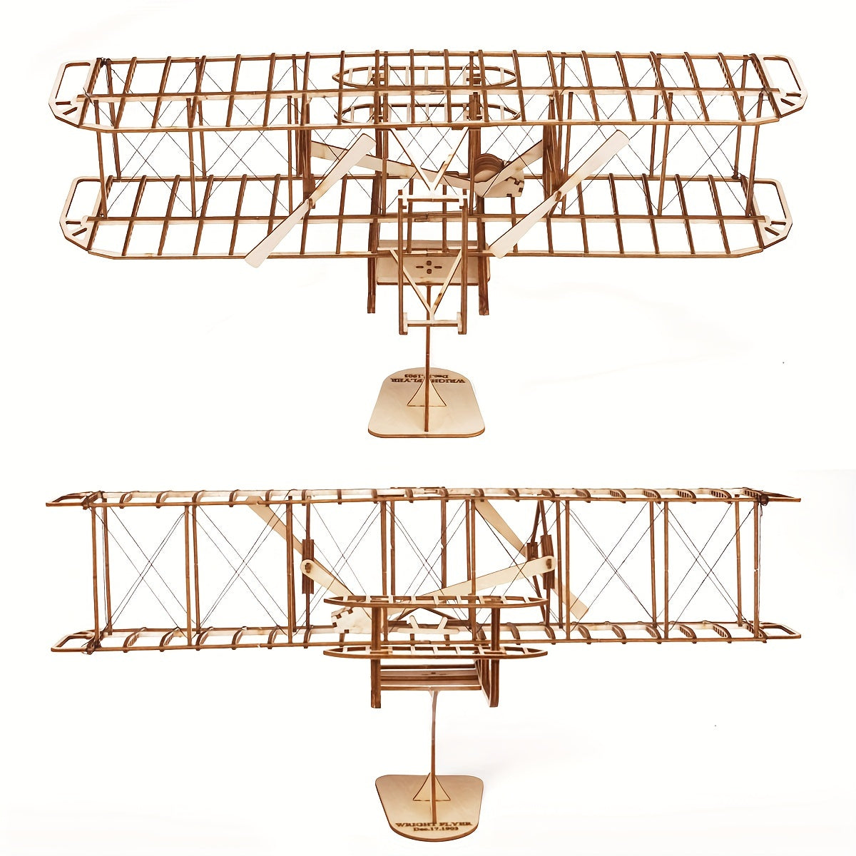 125Pcs 3D Wooden Airplane Model Puzzle Educational Gift for Children
