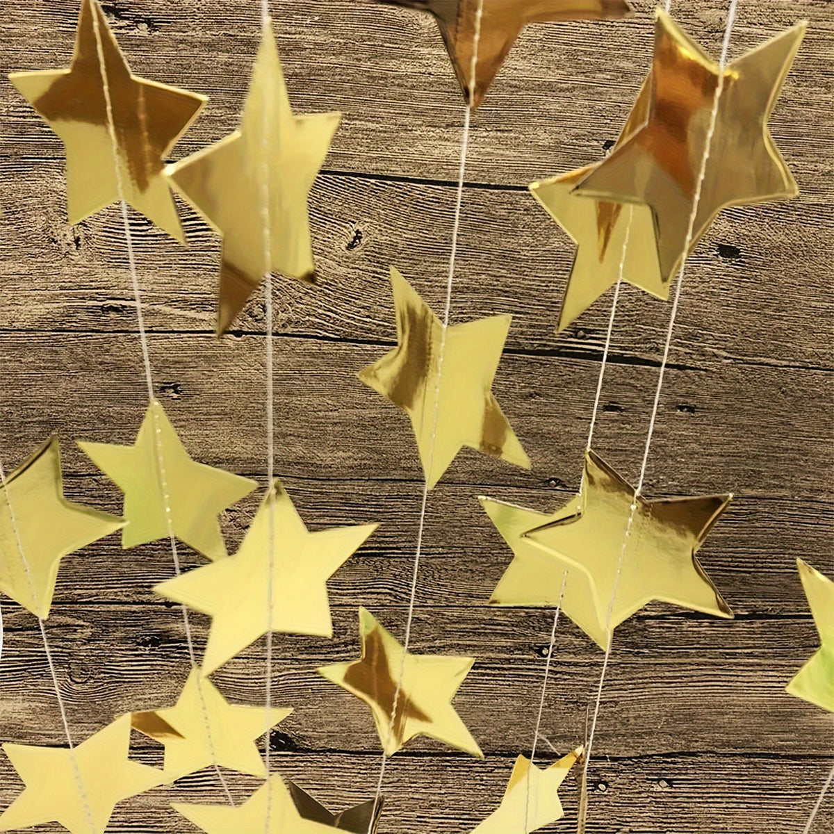 Golden Paper Stars for Party Decorations 4M Flag Background