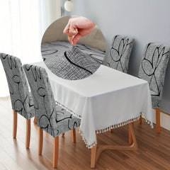 Flower Dining Chair Slipcover Stretching Dustproof