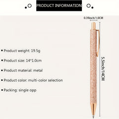 10pcs Metal Ballpoint Pen Retractable for School Office Writing
