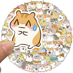 100 Hamster Graffiti Stickers for Notebooks and Cups