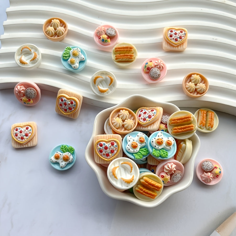 13pcs Miniature Dessert Set Resin Food DIY House Decor Toy Accessory