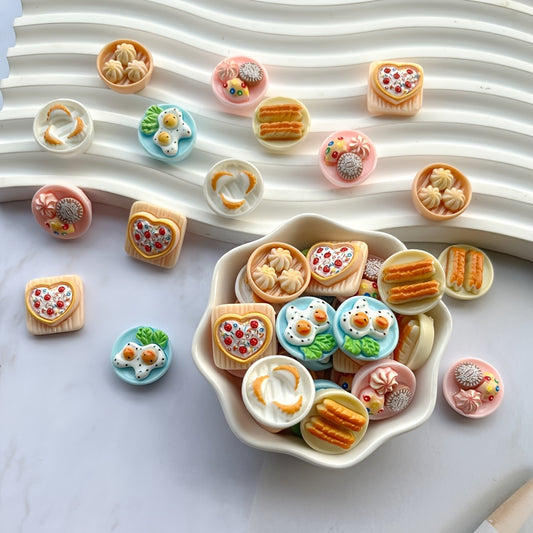 13pcs Miniature Dessert Set Resin Food DIY House Decor Toy Accessory